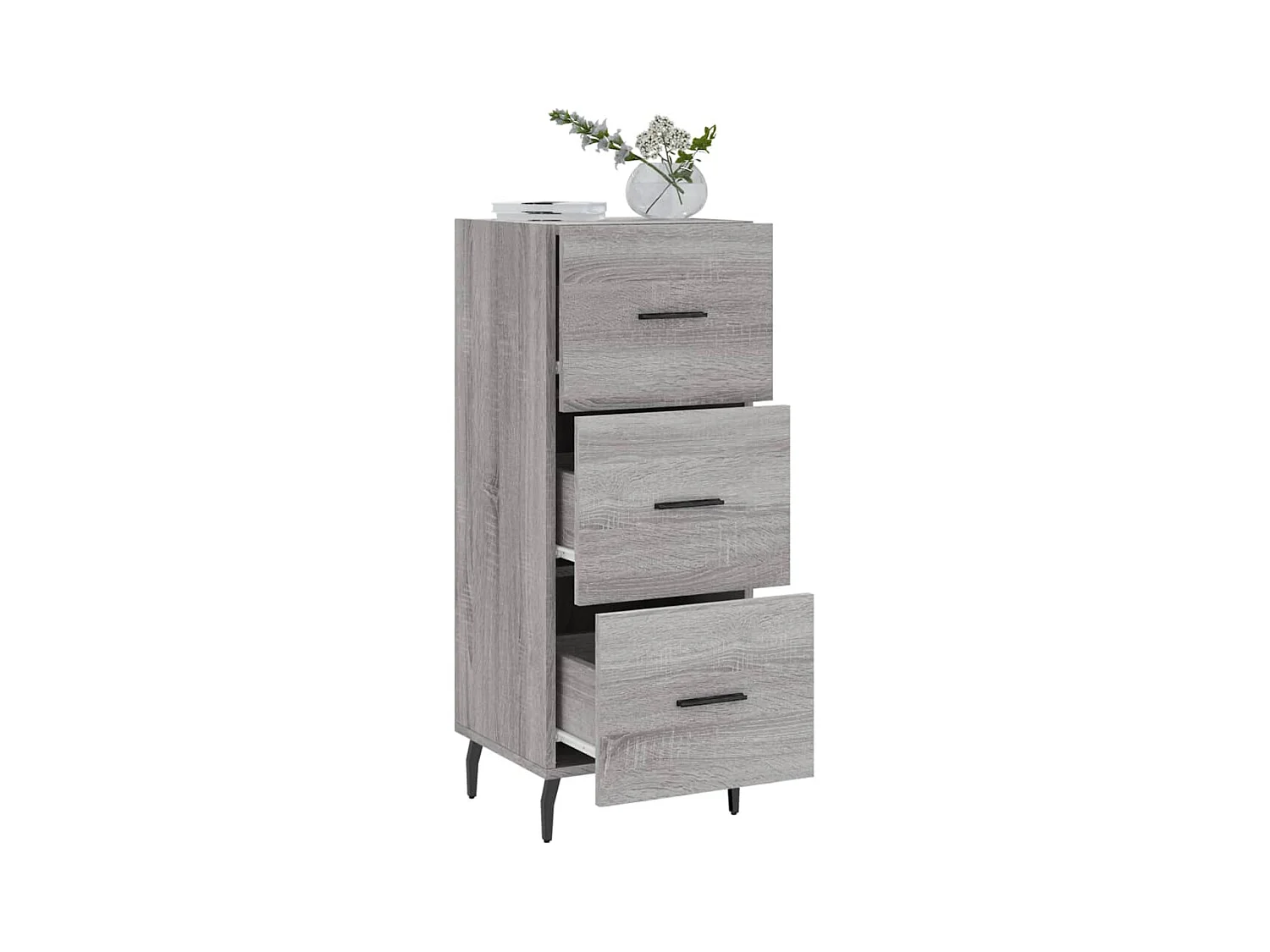 Buffet | Bahut | Meuble de rangement Sonoma gris 34,5x34x90 cm Bois d'ingénierie