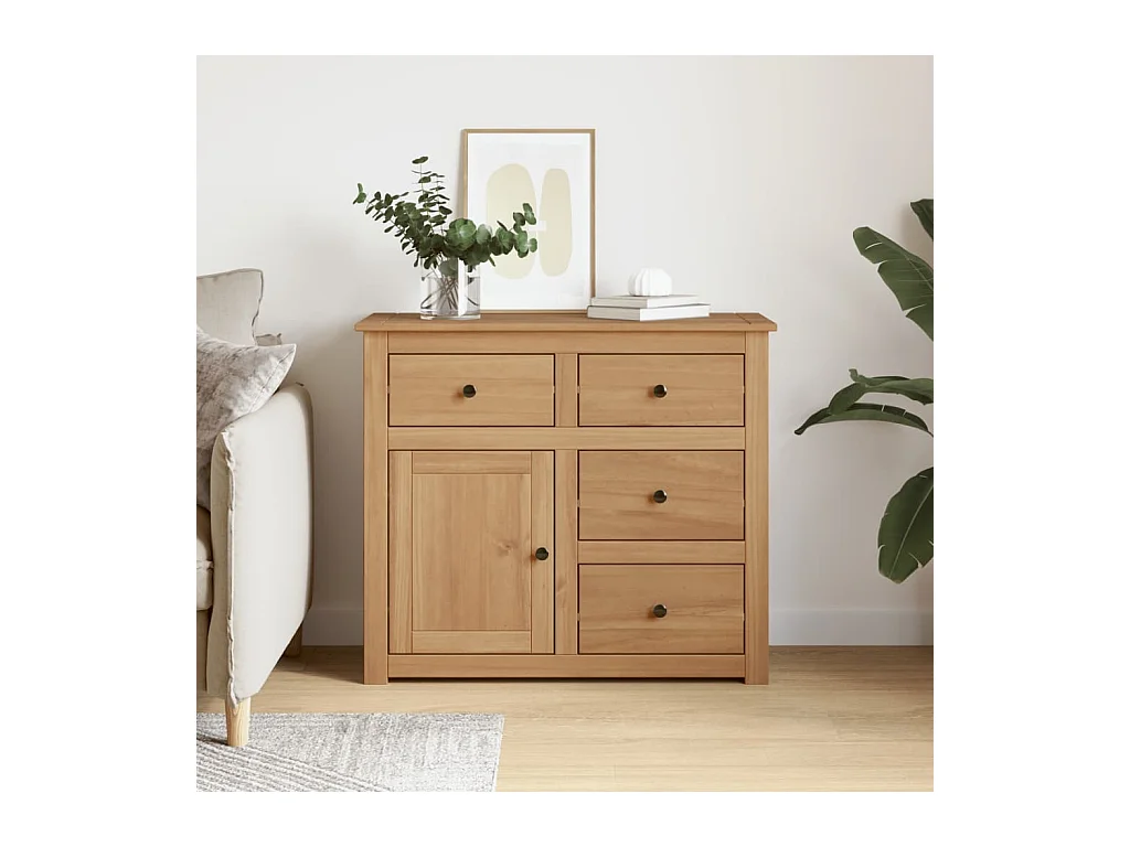 Buffet | Bahut | Meuble de rangement avec tiroirs Panama 93x40x80 cm bois massif de pin