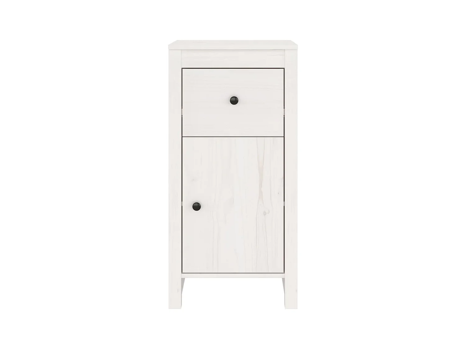 Buffet | Bahut | Meuble de rangement blanc 40x35x80 cm bois massif de pin
