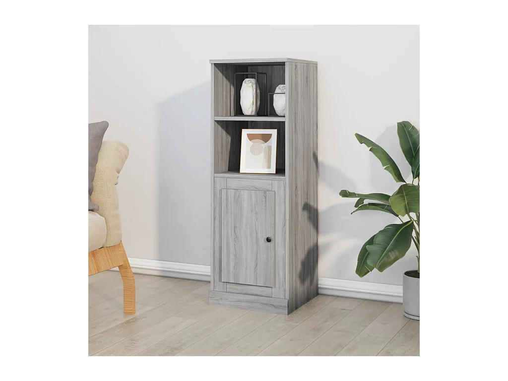 Credenza | Buffet | Armadio Grigio Sonoma 36x35,5x103,5 cm in Legno Multistrato