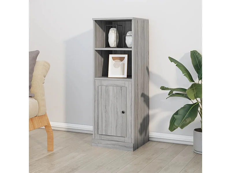 Buffet | Bahut | Meuble de rangement haut sonoma gris 36x35,5x103,5 cm bois d'ingénierie