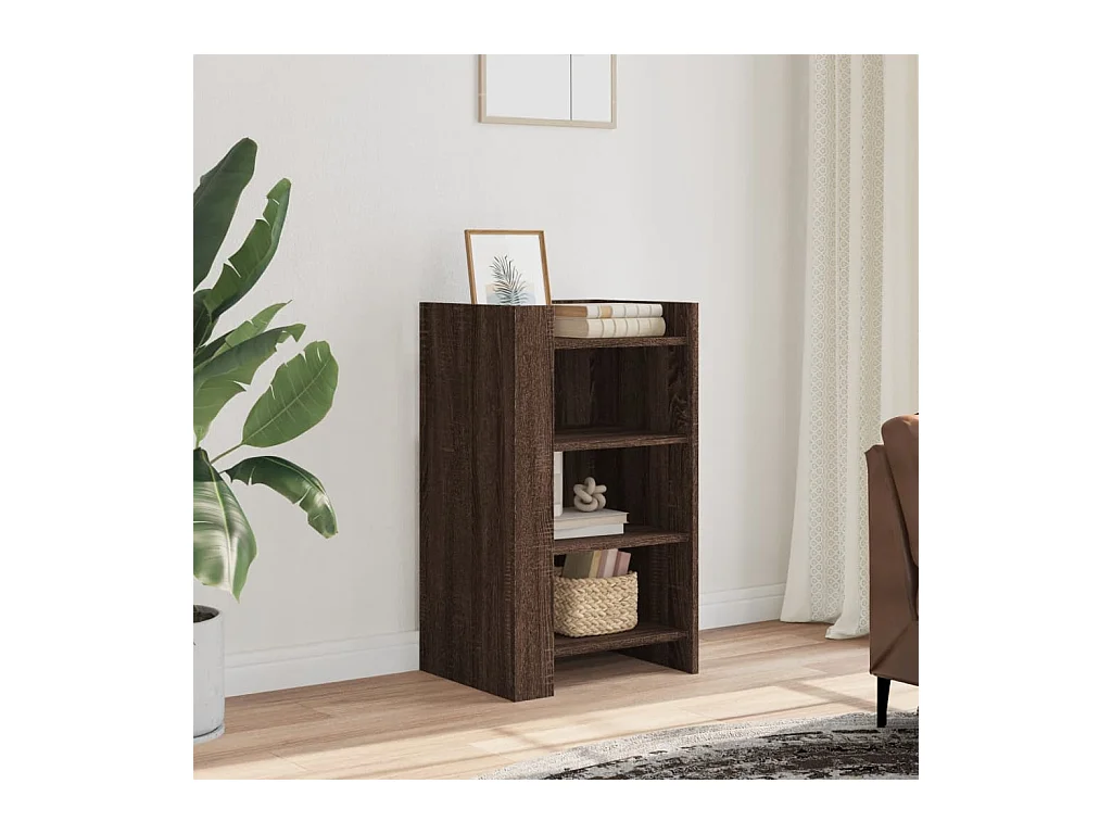 Credenza | Buffet | Armadio Rovere Marrone 45x35x75 cm in Legno Multistrato