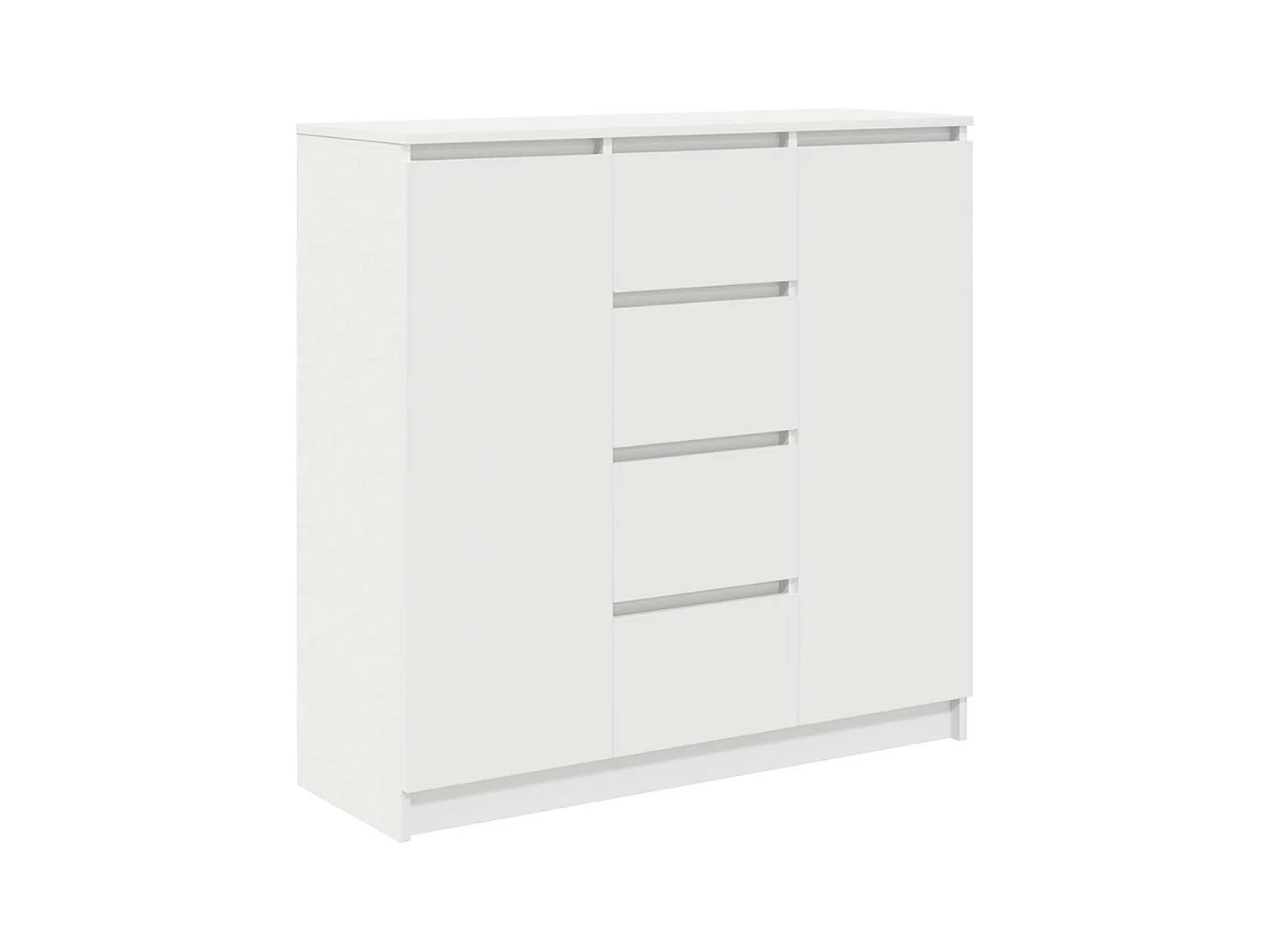 Buffet | Commode à tiroir | Meuble de rangement avec tiroirs blanc 100,5x35x98,5 cm bois d'ingénierie