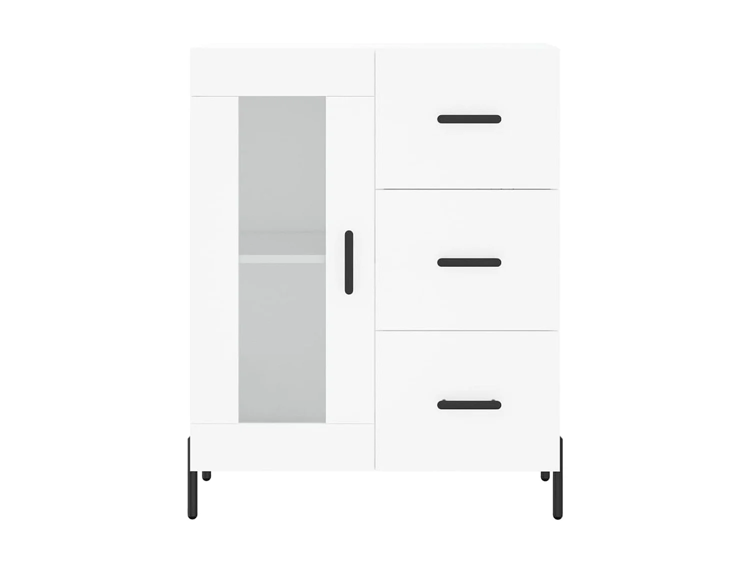 Buffet | Bahut | Meuble de rangement blanc 69,5x34x90 cm bois d'ingénierie