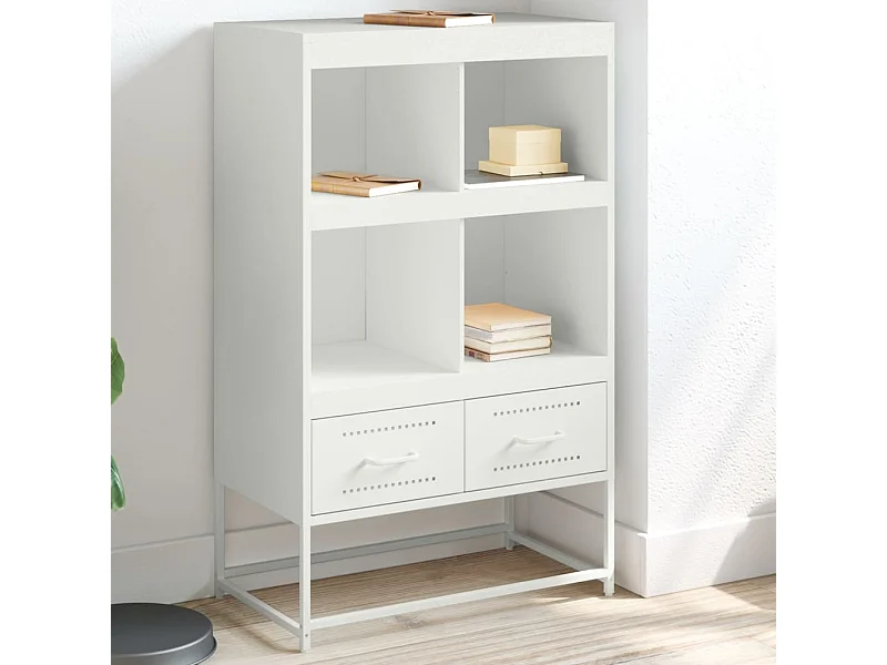 Credenza | Buffet | Armadio Bianca 68x39x111,5 cm Acciaio