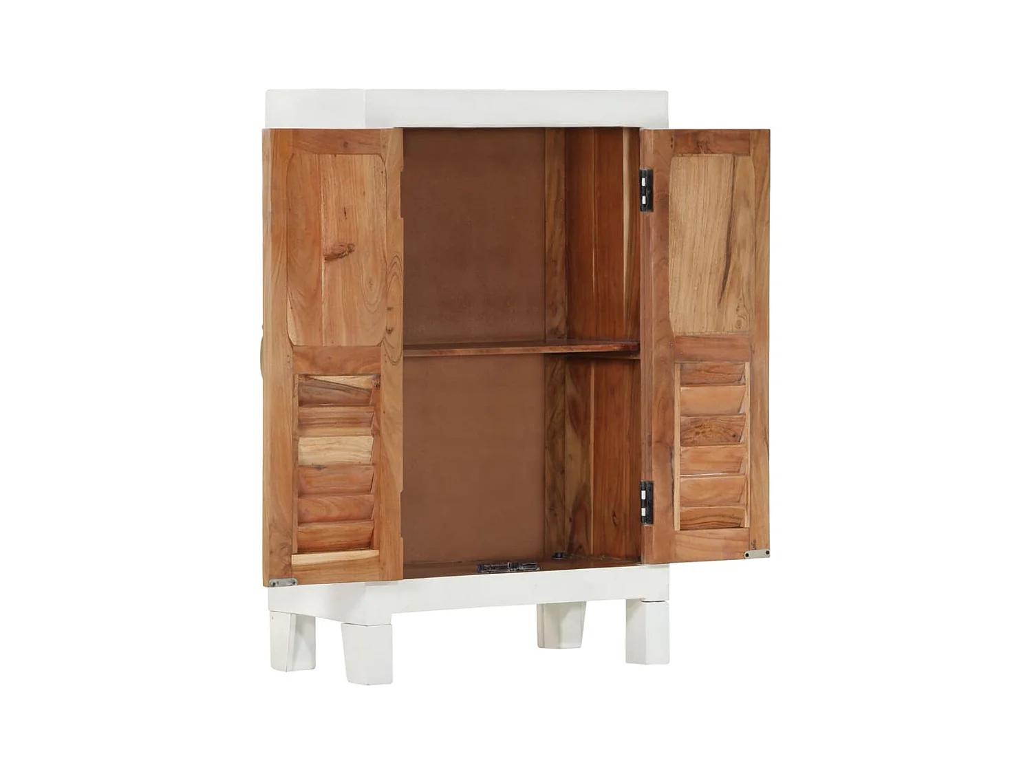 Buffet | Bahut | Meuble de rangement blanc 55x30x90 cm bois massif d'acacia