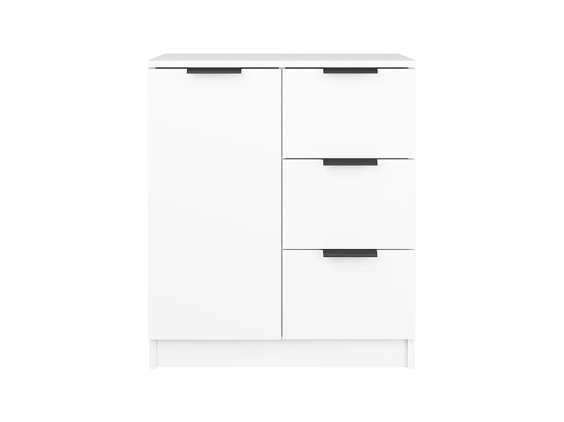 Credenze | Buffet | Armadi 2 pz Bianche 60x30x70 cm in Legno Multistrato