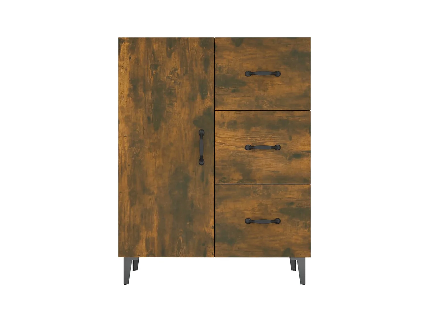 Buffet | Bahut | Meuble de rangement chêne fumé 69,5x34x90 cm bois d'ingénierie