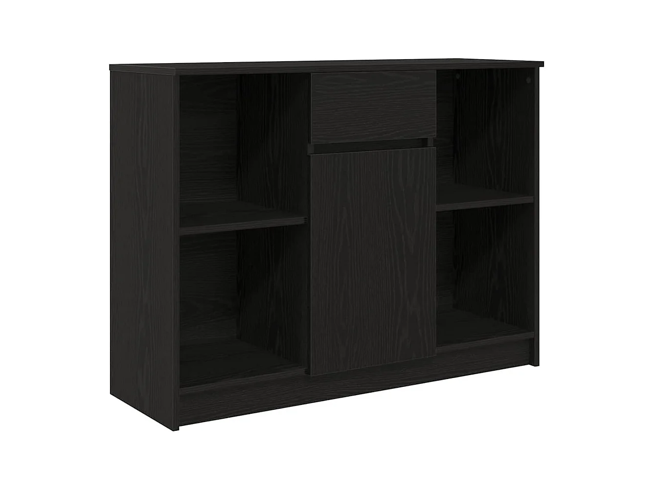 Buffet | Commode à tiroir | Meuble de rangement avec tiroir chêne noir 101x35x76 cm bois d'ingénierie