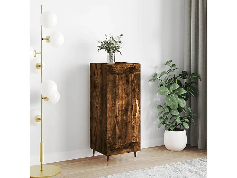 Buffet | Bahut | Meuble de rangement Chêne fumé 34,5x34x90 cm Bois d'ingénierie