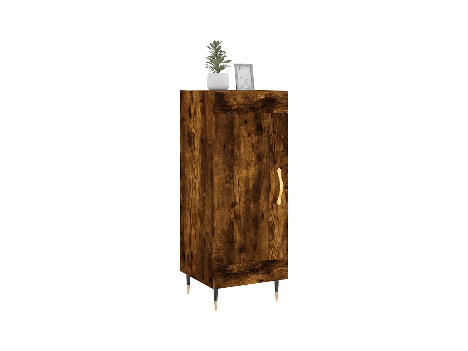 Buffet | Bahut | Meuble de rangement Chêne fumé 34,5x34x90 cm Bois d'ingénierie
