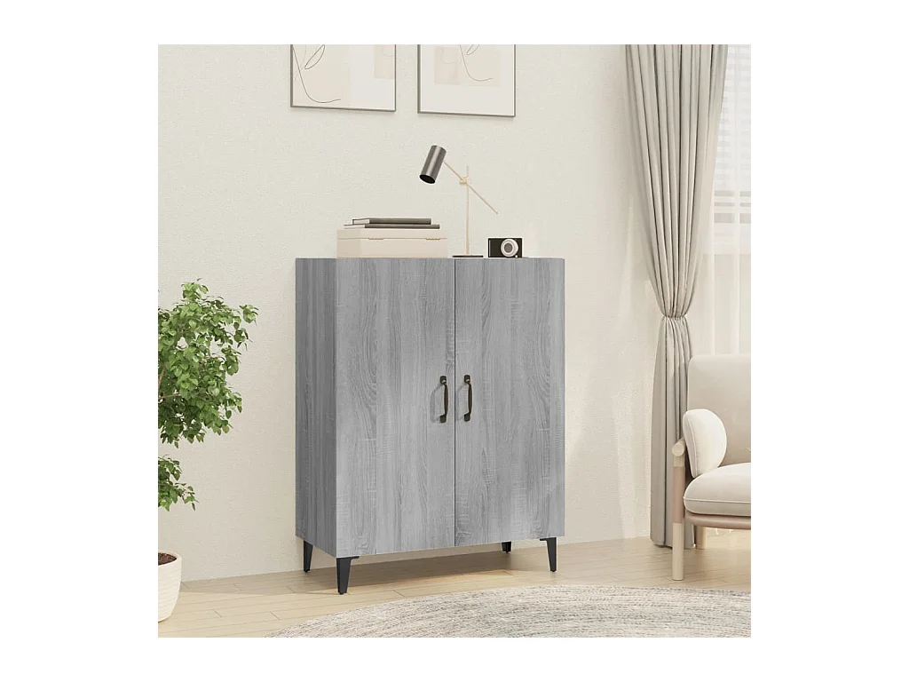 Credenza | Buffet | Armadio Grigio Sonoma 70x34x90 cm in Legno Multistrato