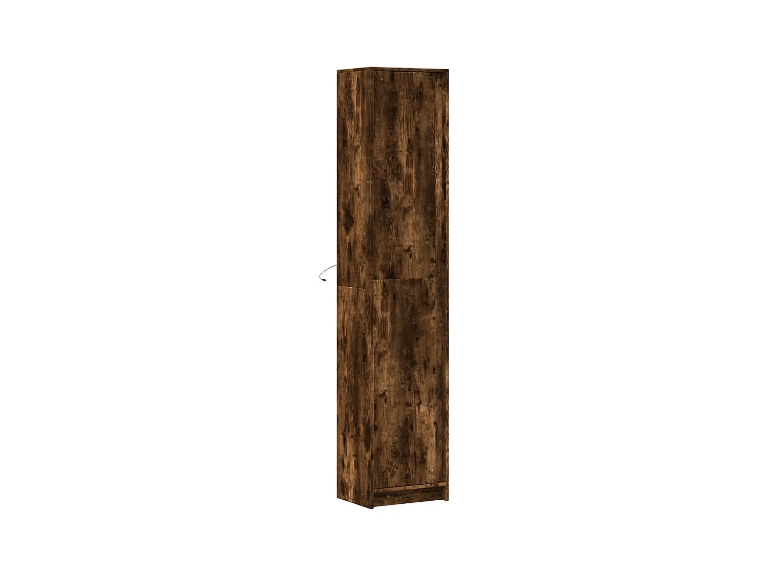 Buffet | Bahut | Meuble de rangement haut LED chêne fumé 41,5x32,5x200 cm bois d’ingénierie