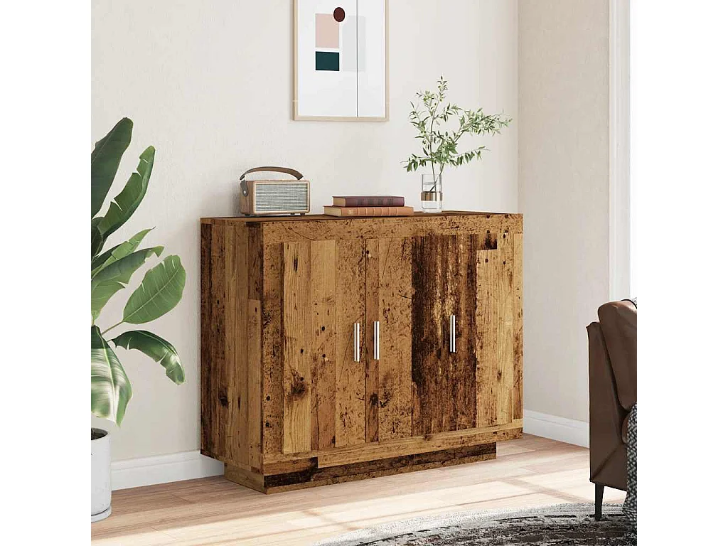 Buffet | Bahut | Meuble de rangement vieux bois 92x35x75 cm bois d'ingénierie