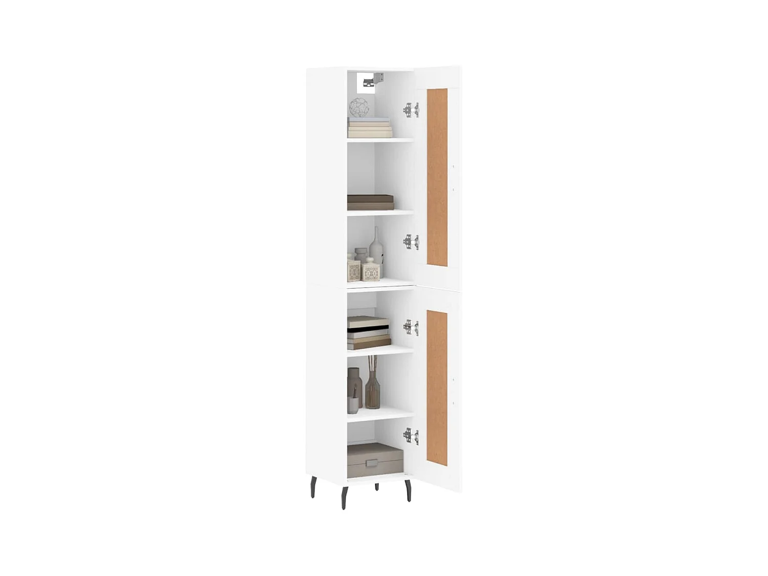 Buffet | Bahut | Meuble de rangement haut Blanc 34,5x34x180 cm Bois d'ingénierie
