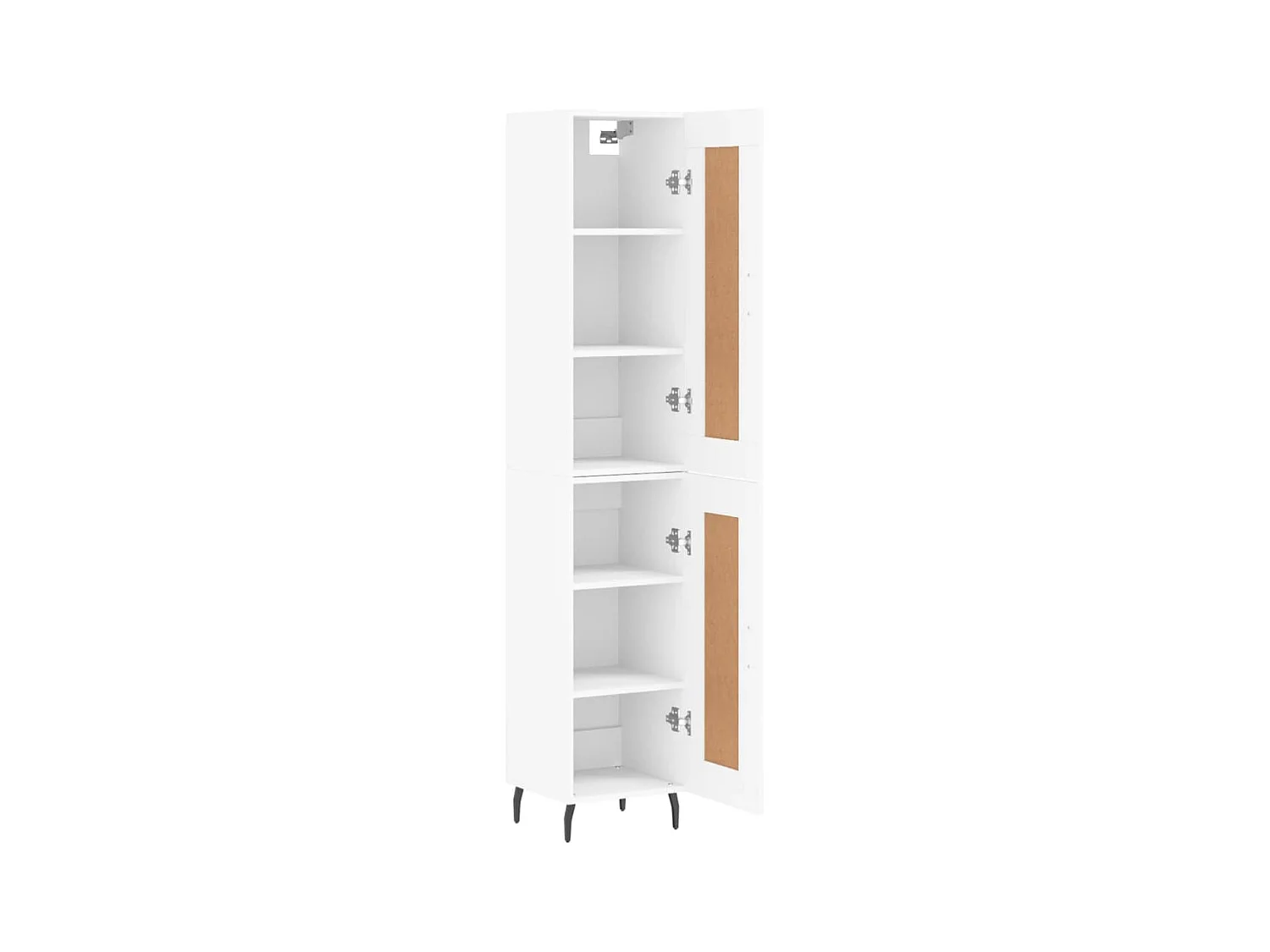 Buffet | Bahut | Meuble de rangement haut Blanc 34,5x34x180 cm Bois d'ingénierie