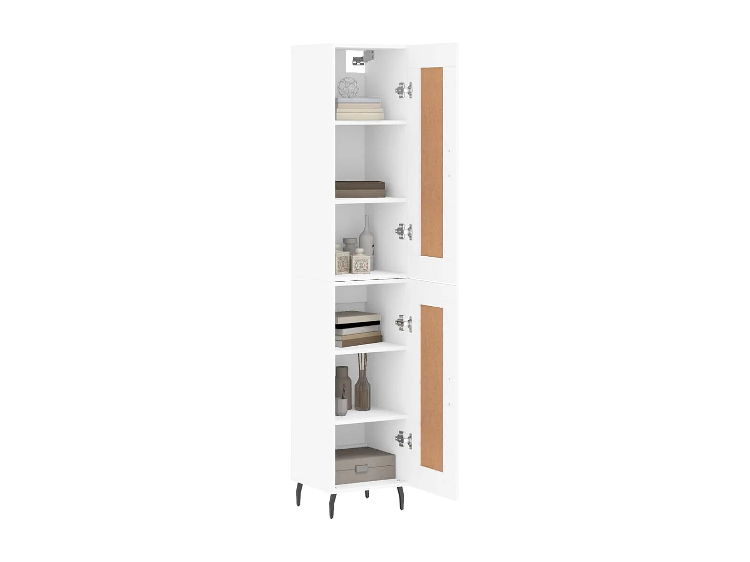 Buffet | Bahut | Meuble de rangement haut Blanc 34,5x34x180 cm Bois d'ingénierie