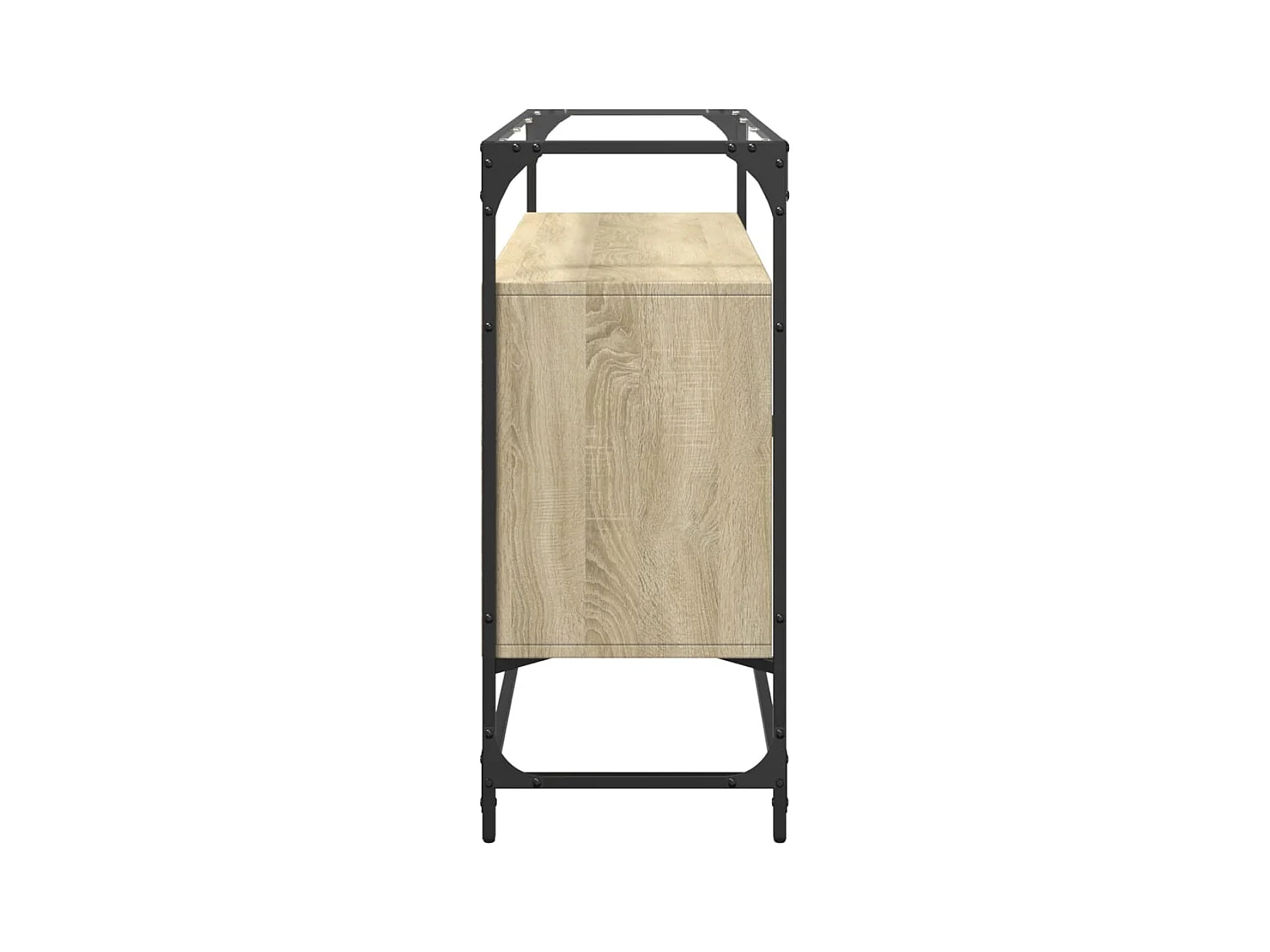 Credenza | Buffet | Armadio Piano Vetro Rovere Sonoma 98x35x81cm Legno Multistrato