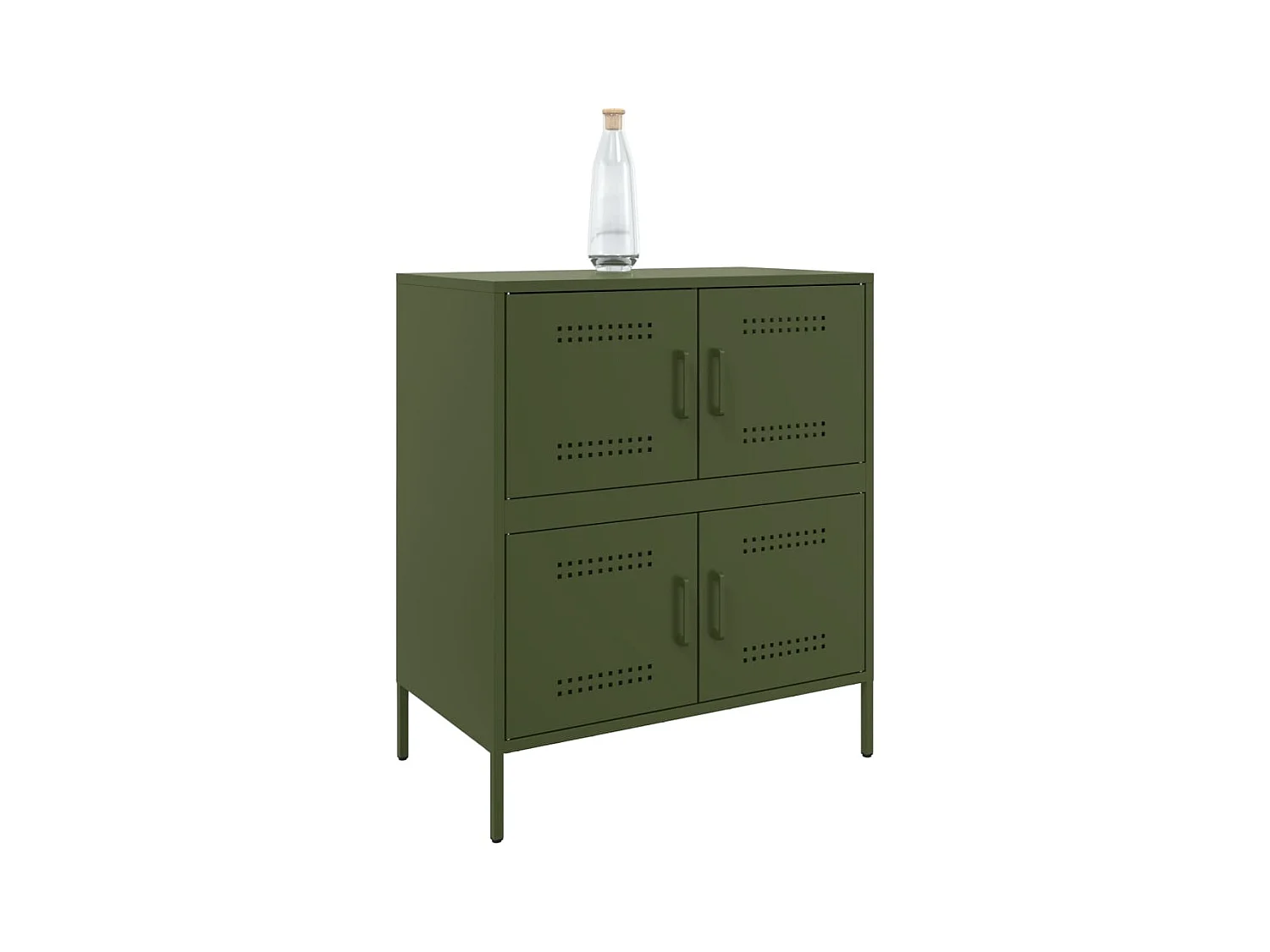 Credenza | Buffet | Armadio Verde Oliva 68x39x79 cm in Acciaio