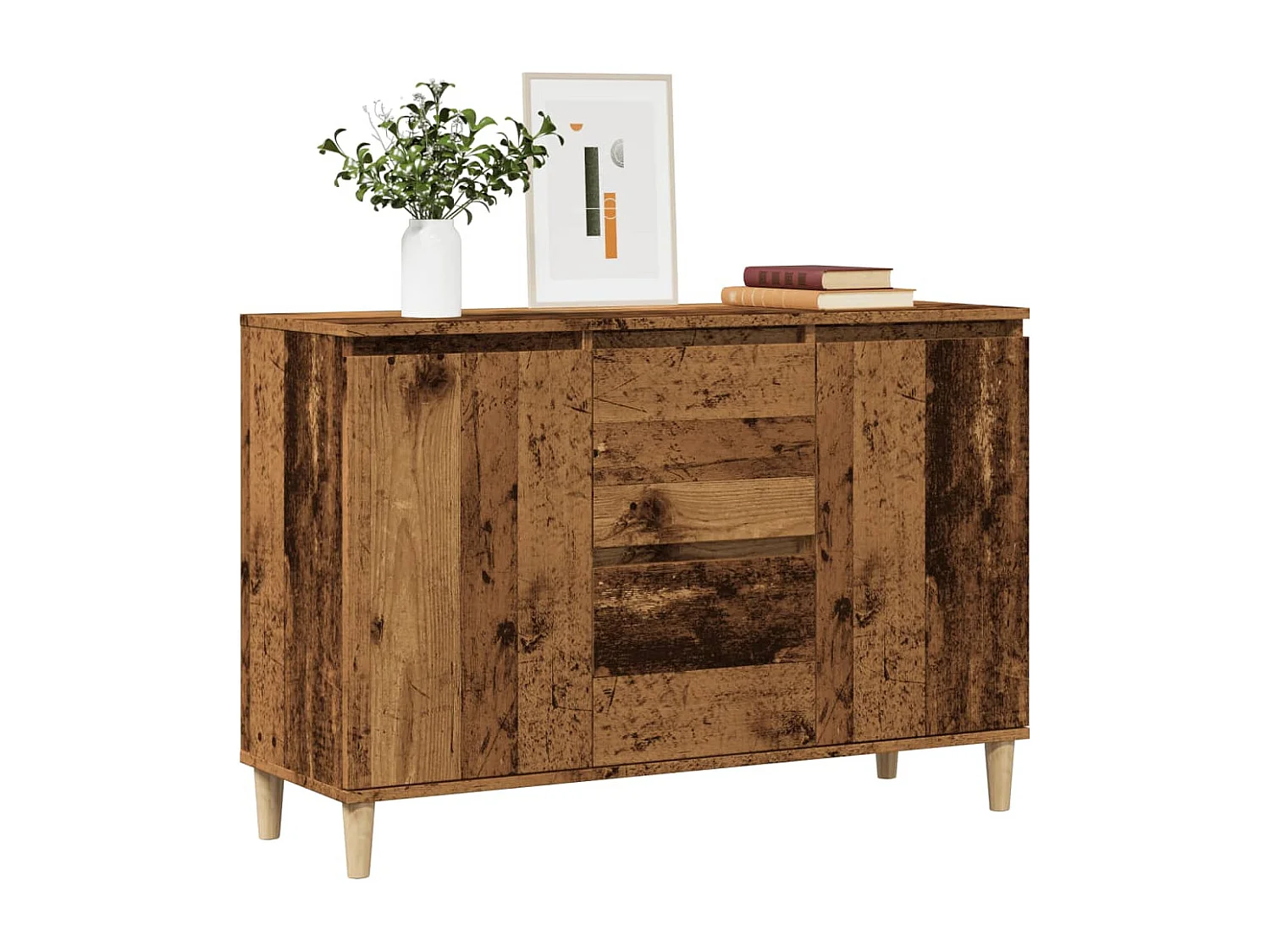 Buffet | Bahut | Meuble de rangement vieux bois 102x35x70 cm bois d'ingénierie