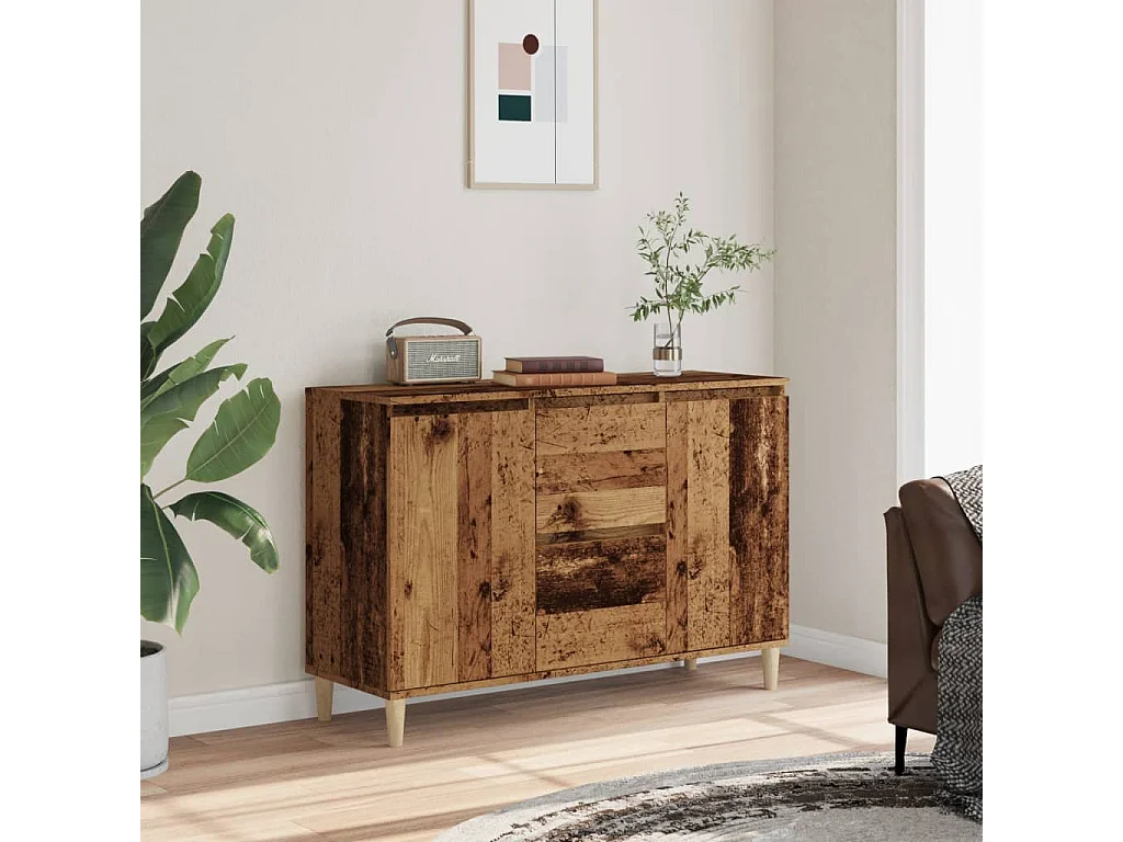 Buffet | Bahut | Meuble de rangement vieux bois 102x35x70 cm bois d'ingénierie