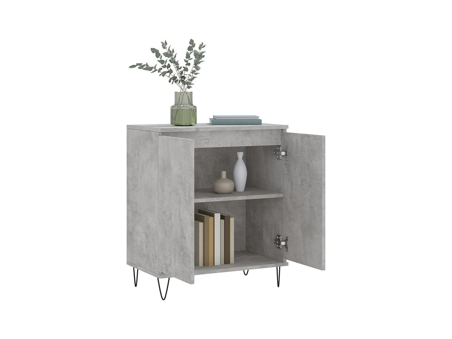 Credenza | Buffet | Armadio Grigio Cemento 60x35x70 cm in Legno Multistrato