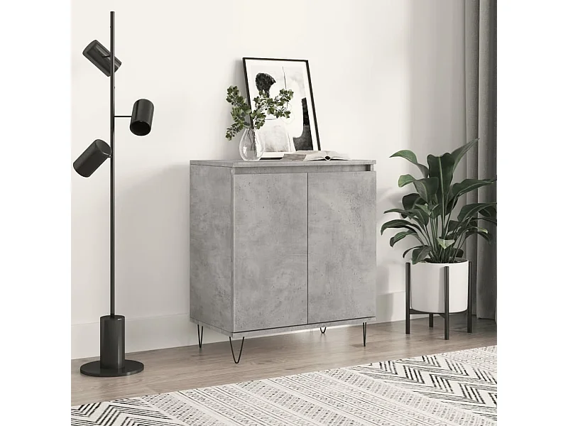 Buffet | Bahut | Meuble de rangement Gris béton 60x35x70 cm Bois d'ingénierie
