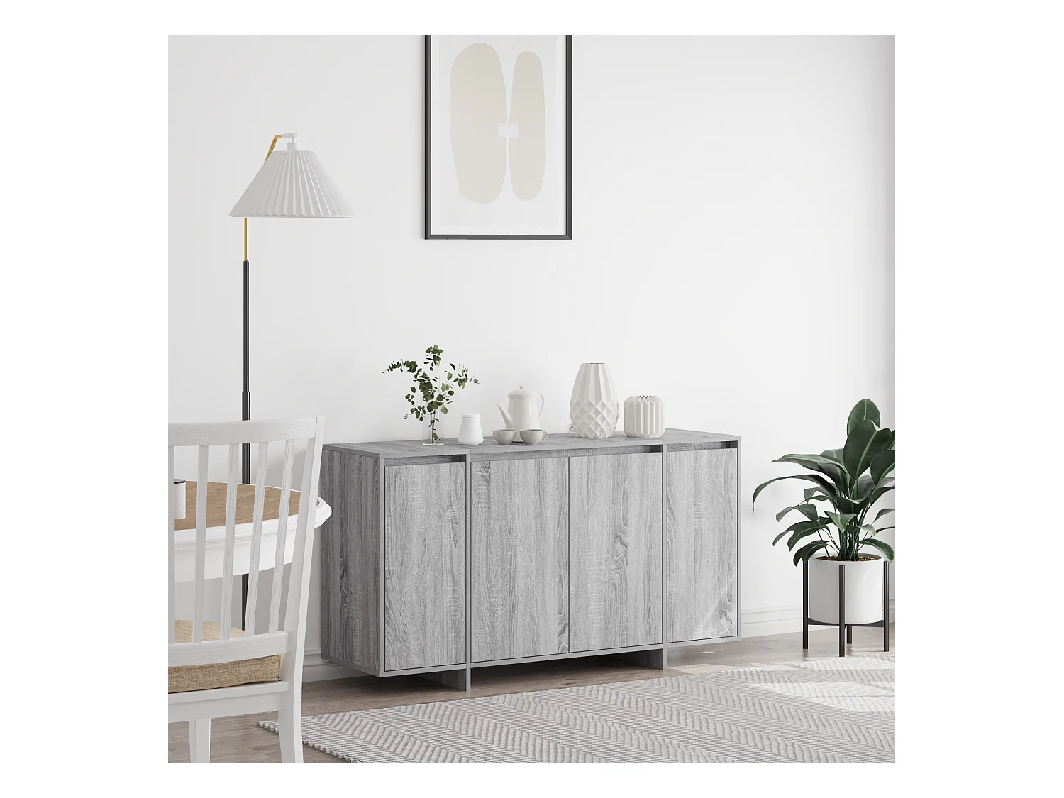 Buffet | Bahut | Meuble de rangement gris Gris sonoma Bois d'ingénierie 135 x 41 x 75 cm