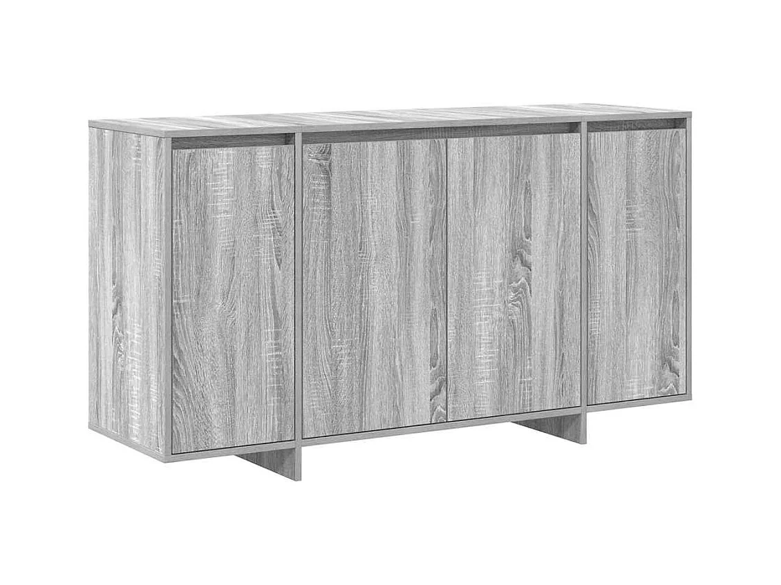 Buffet | Bahut | Meuble de rangement gris Gris sonoma Bois d'ingénierie 135 x 41 x 75 cm