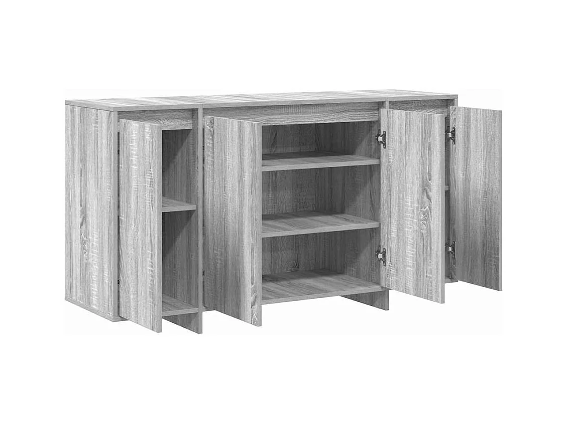Buffet | Bahut | Meuble de rangement gris Gris sonoma Bois d'ingénierie 135 x 41 x 75 cm