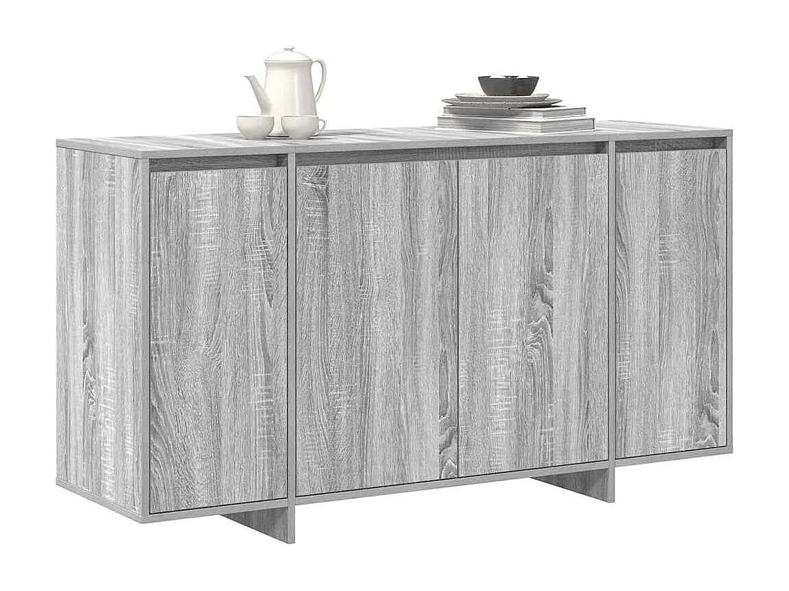 Buffet | Bahut | Meuble de rangement gris Gris sonoma Bois d'ingénierie 135 x 41 x 75 cm