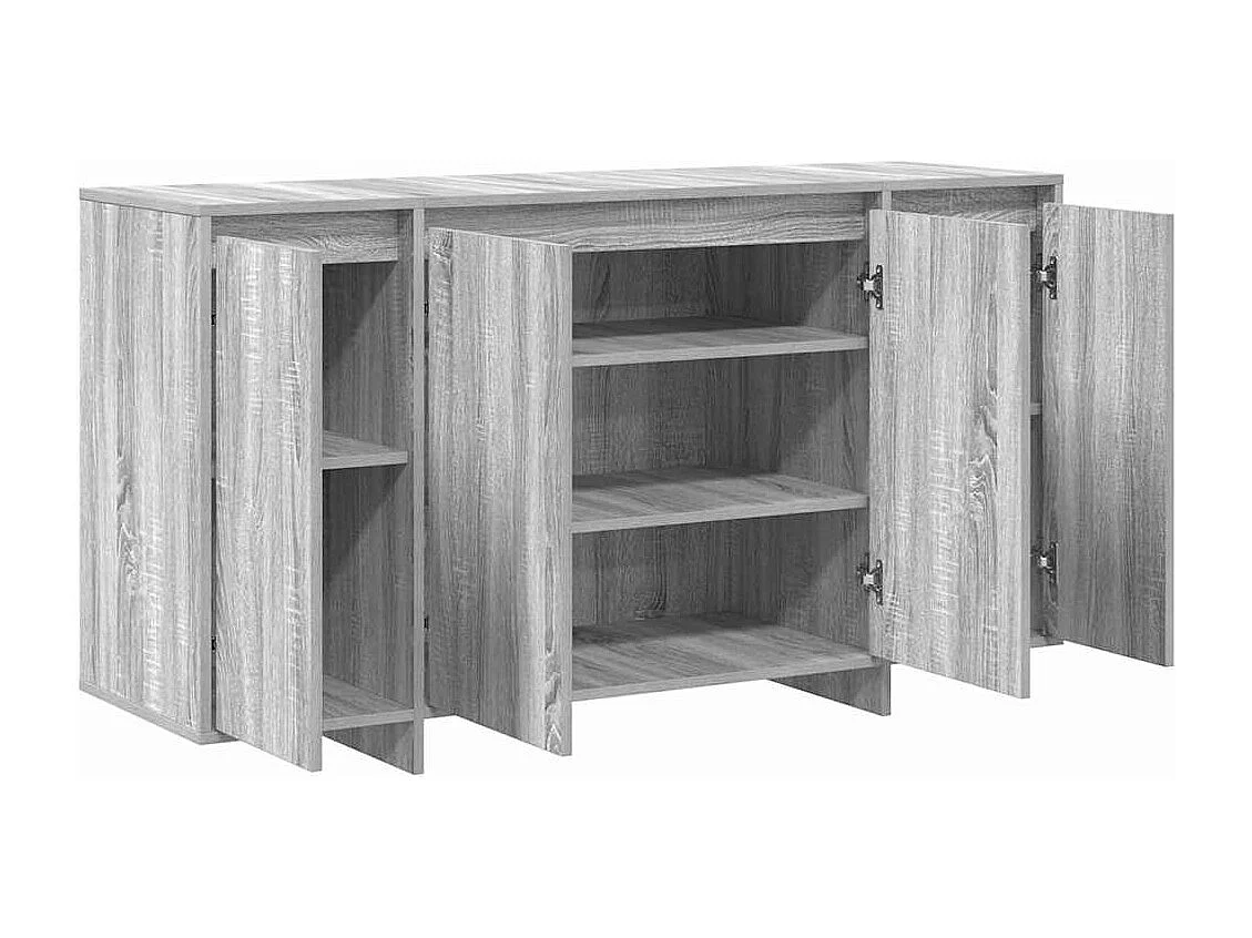 Buffet | Bahut | Meuble de rangement gris Gris sonoma Bois d'ingénierie 135 x 41 x 75 cm