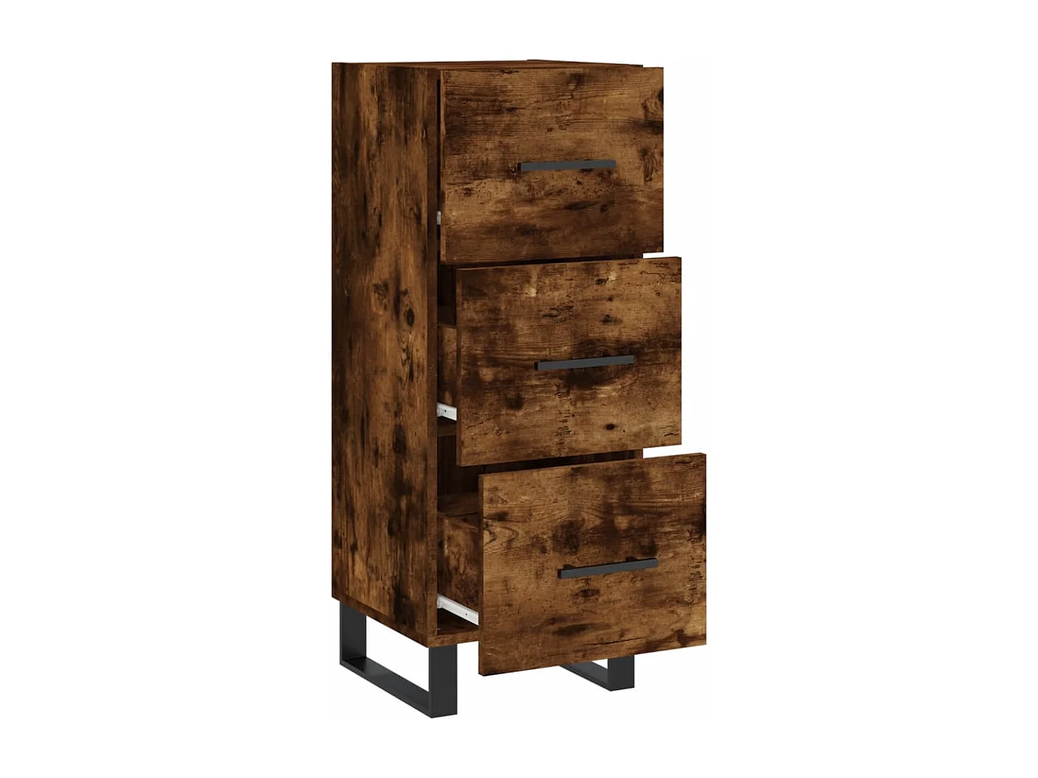 Buffet | Bahut | Meuble de rangement Chêne fumé 34,5x34x90 cm Bois d'ingénierie