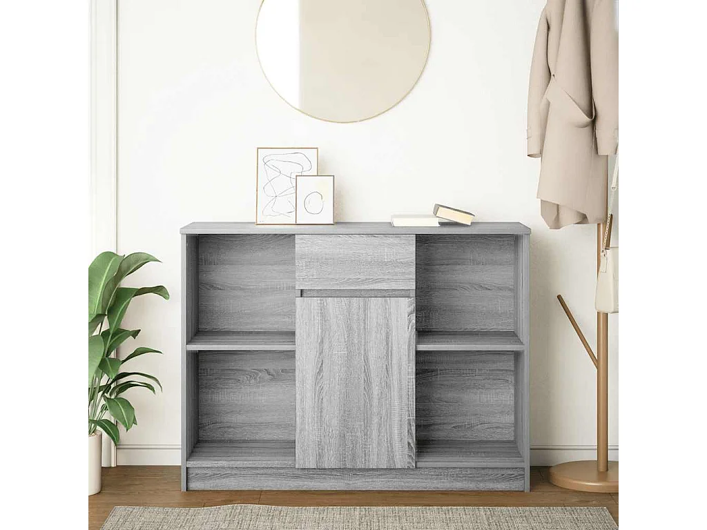 Buffet | Commode à tiroir | Meuble de rangement avec tiroir sonoma gris 101x35x76 cm bois d'ingénierie