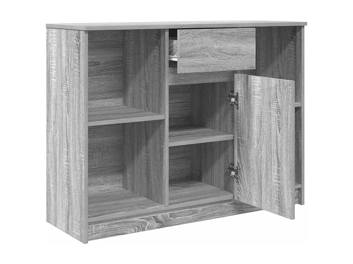 Buffet | Commode à tiroir | Meuble de rangement avec tiroir sonoma gris 101x35x76 cm bois d'ingénierie