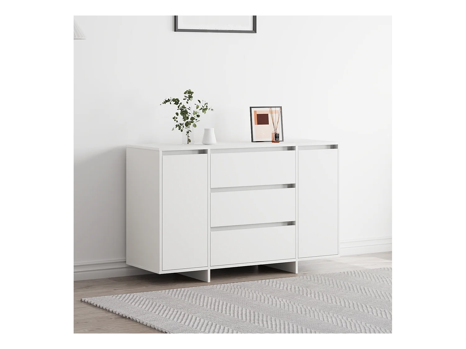 Sideboard | Credenza | Armadio Bianco 120x41x75 cm Legno ingegnerizzato