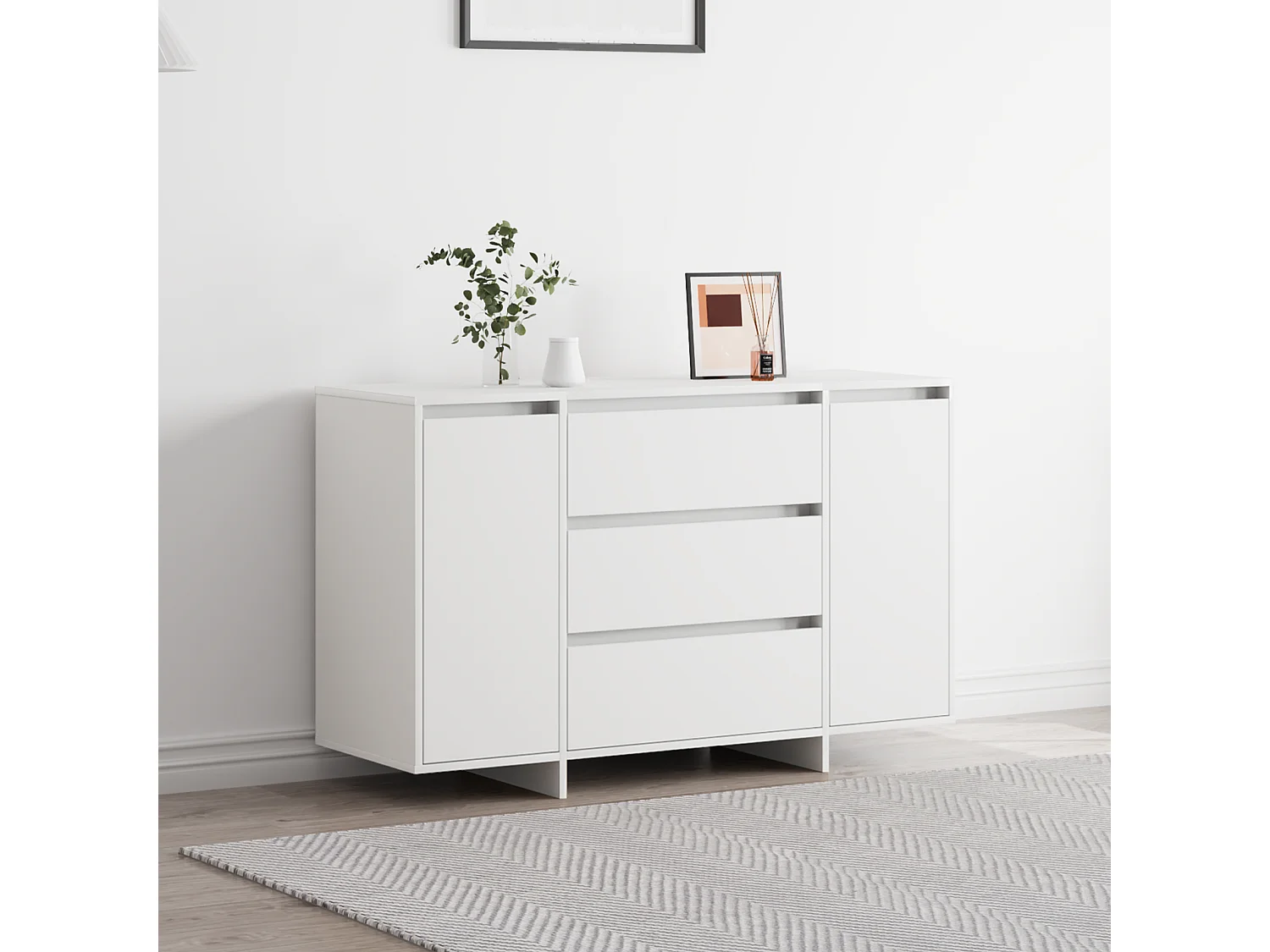 Buffet | Bahut | Meuble de rangement Blanc 120x41x75 cm en bois d'ingénierie