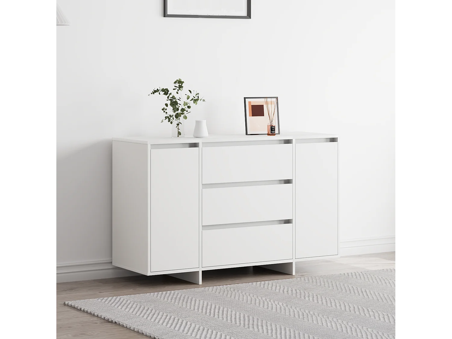 Buffet | Bahut | Meuble de rangement Blanc 120x41x75 cm en bois d'ingénierie