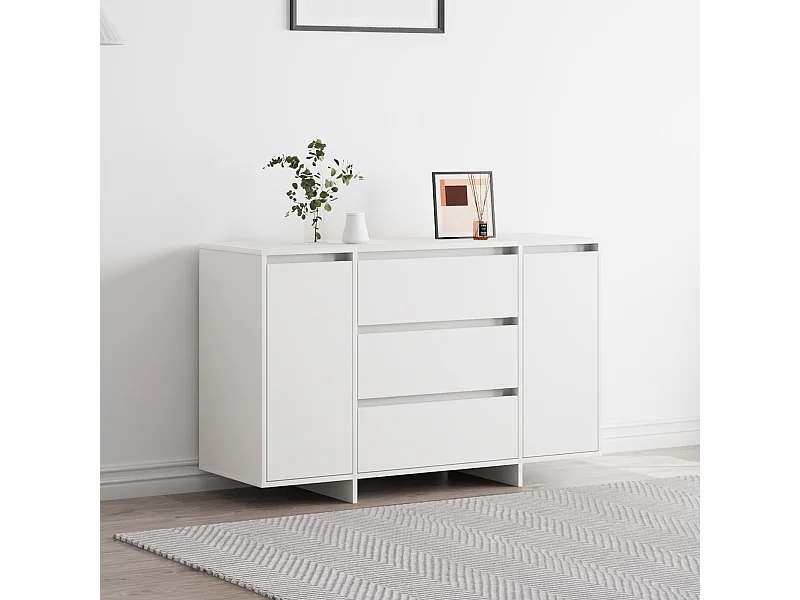 Buffet | Bahut | Meuble de rangement Blanc 120x41x75 cm en bois d'ingénierie