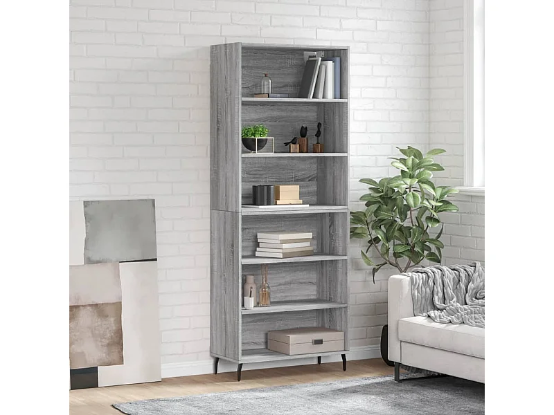 Buffet | Bahut | Meuble de rangement sonoma gris 69,5x32,5x180 cm bois d'ingénierie