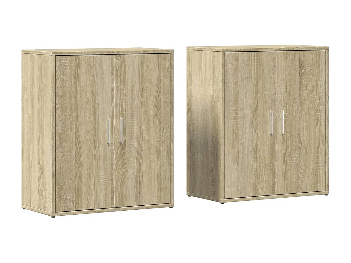 Buffets | Bahuts | Meuble de rangement 2 pcs chêne sonoma 60x31x70 cm bois d'ingénierie