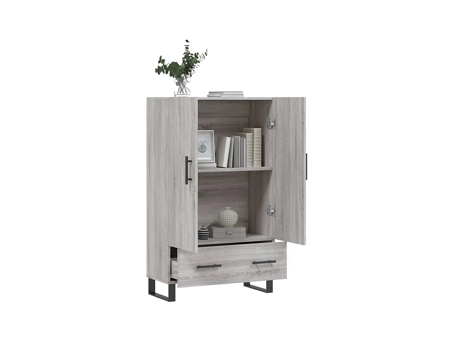 Buffet | Bahut | Meuble de rangement haut sonoma gris 69,5x31x115 cm bois d'ingénierie
