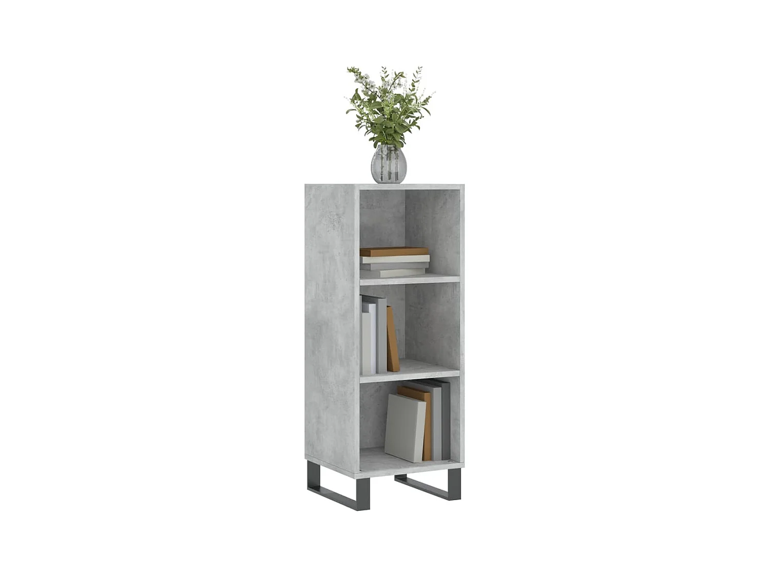 Buffet | Bahut | Meuble de rangement gris béton 34,5x32,5x90 cm bois d'ingénierie