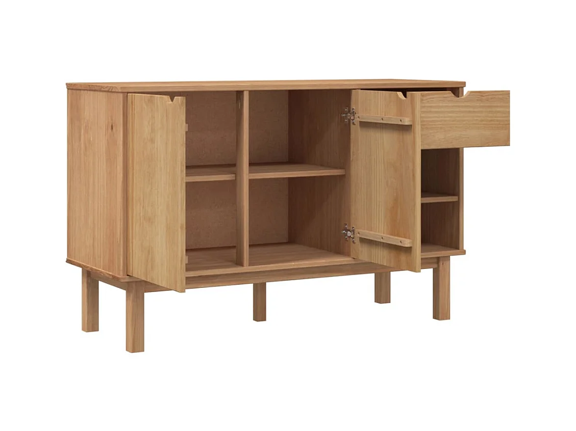 Buffet | Commode à tiroir | Meuble de rangement OTTA 114x43x73,5 cm Bois massif de pin