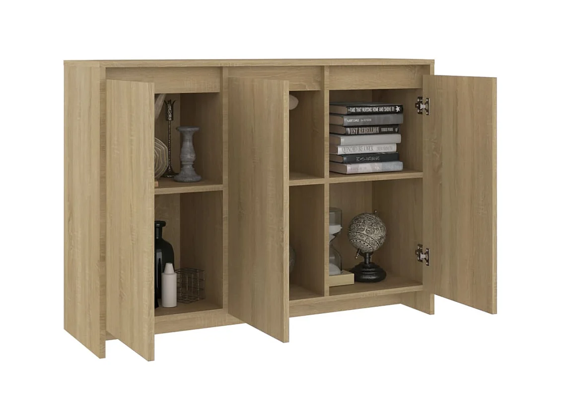 Buffet | Bahut | Meuble de rangement Chêne sonoma 102x33x75 cm Bois d'ingénierie