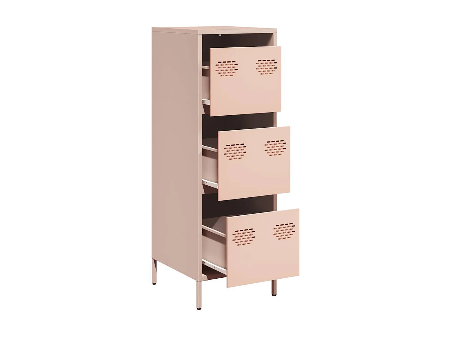 Credenza | Buffet | Armadio Rosa 39x35x103,5 cm in Acciaio