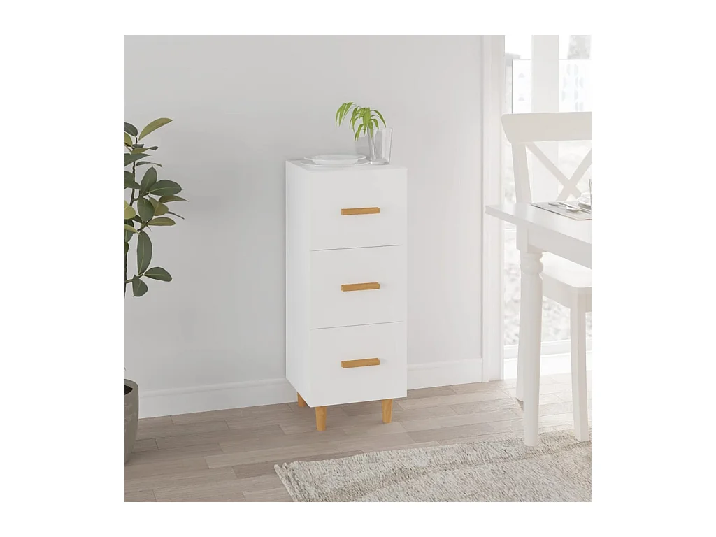 Buffet | Bahut | Meuble de rangement blanc 34,5x34x90 cm bois d'ingénierie