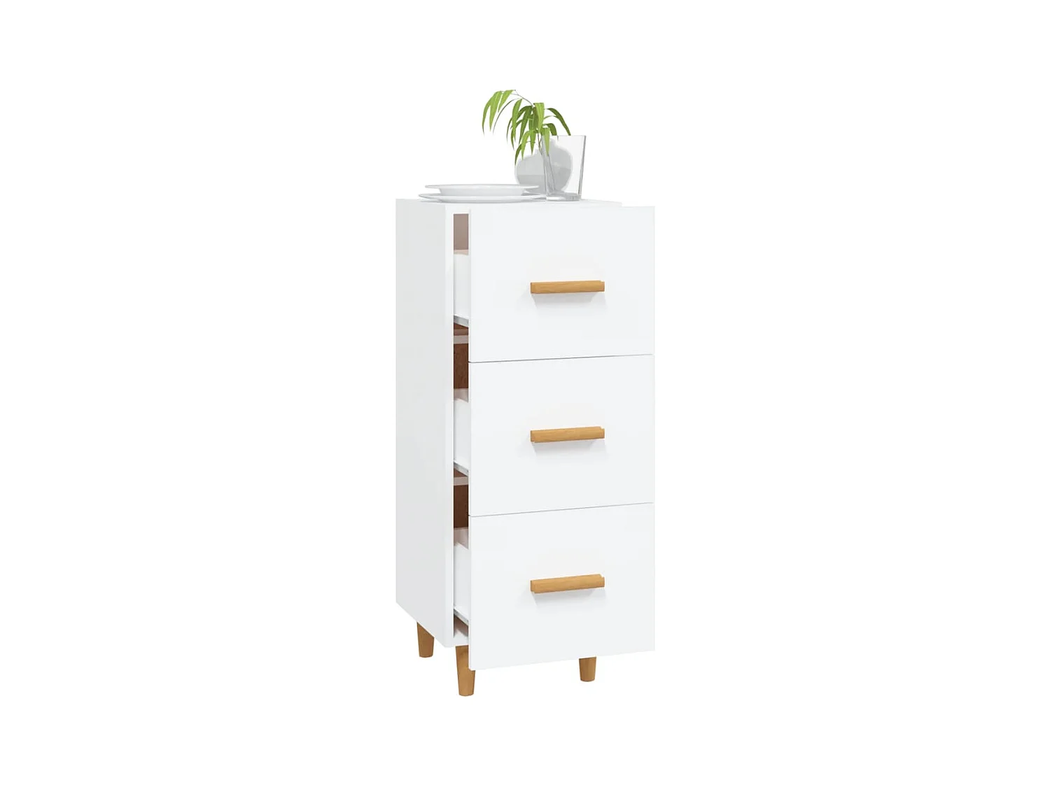 Buffet | Bahut | Meuble de rangement blanc 34,5x34x90 cm bois d'ingénierie