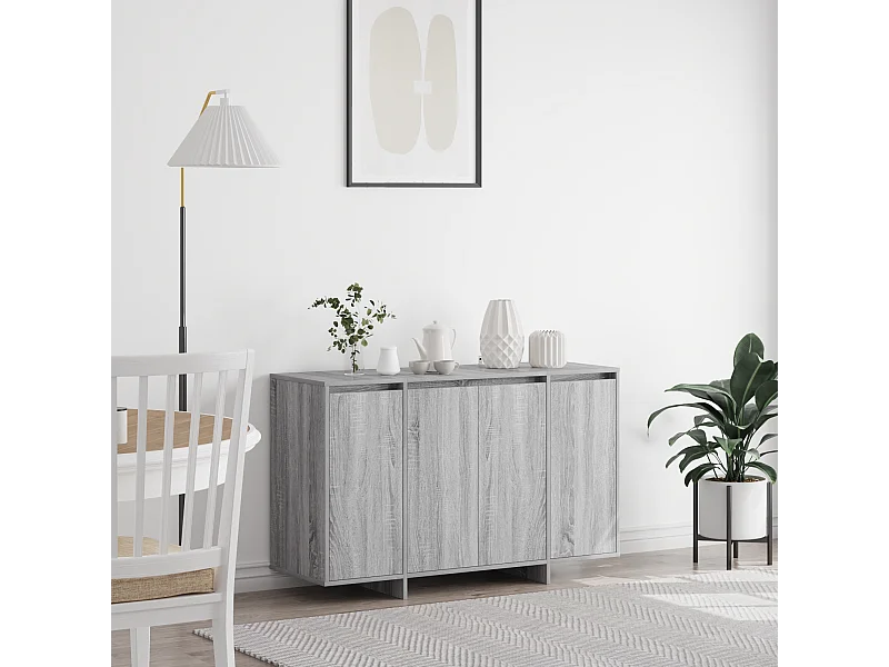 Buffet | Bahut | Meuble de rangement gris sonoma en bois d'ingénierie 120 x 41 x 75 cm
