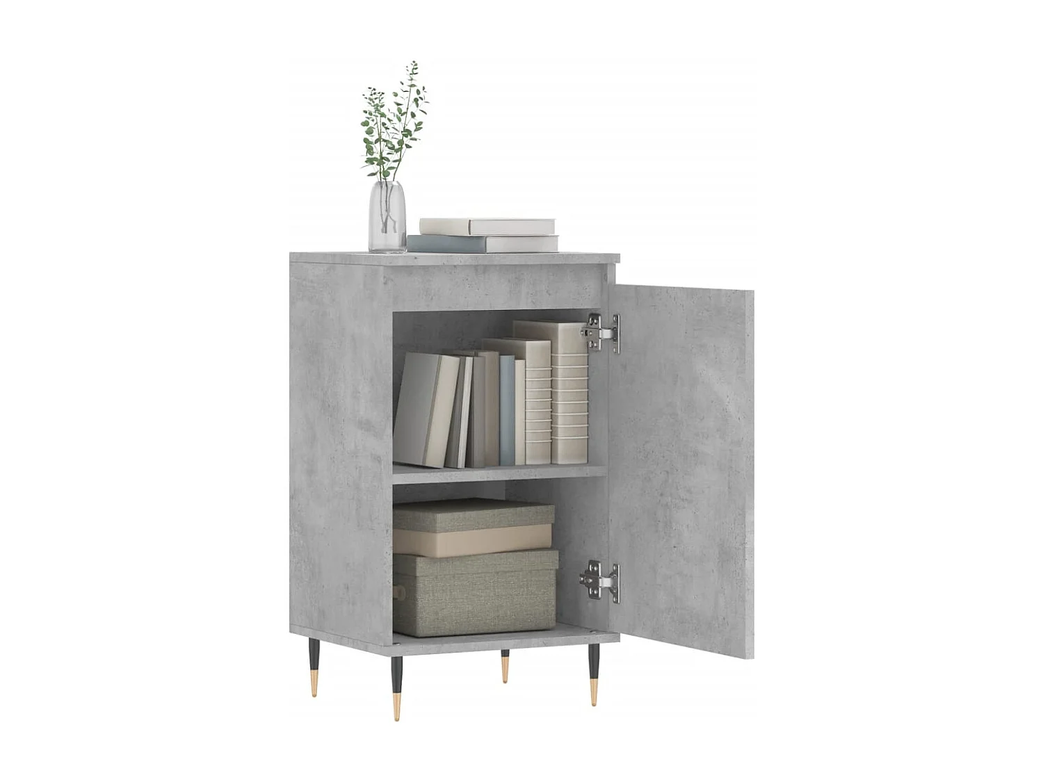 Credenza | Buffet | Armadio Grigio Cemento 40x35x70 cm in Legno Multistrato